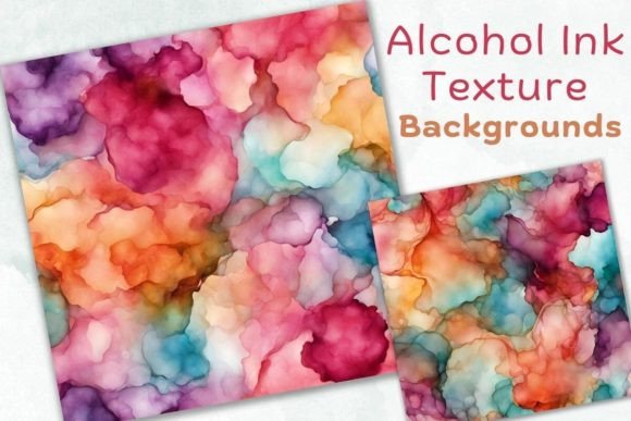Alcohol Ink Color Texture Backgrounds