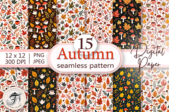 Autumn Digital Paper Seamless Bundle №1: A Cozy Solution for Creative Projects