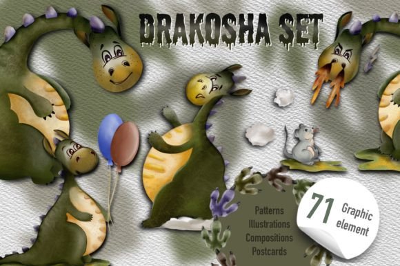 Dragon Set: A Comprehensive Evaluation of Watercolor Dragon Assets for Designers