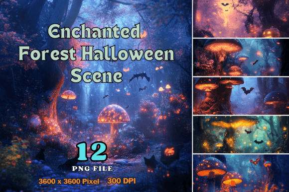 Enchanted Forest Halloween Scene Design