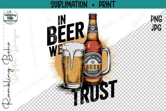 In Beer We Trust: A Funny Pun Design for Creators