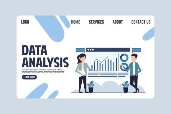 Modern Data Analysis Landing Page Design