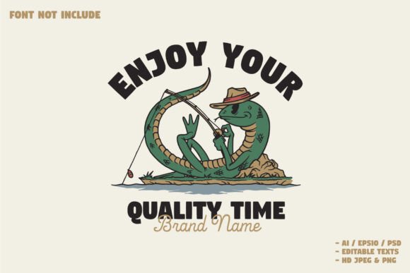 Retro Fishing Lizard Mascot Template: A Practical Evaluation