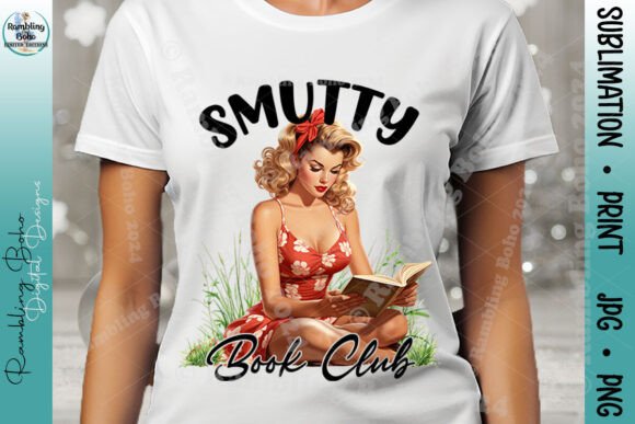 Smutty Book Club Pinup Girl Reading Book: A Design Evaluation