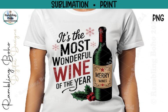 The Most Wonderful Wine Christmas Drink Design