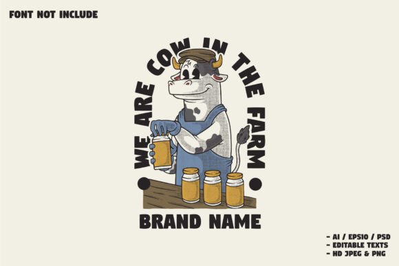 Unleash Your Brand's Potential with the Cow Holding a Bottle Retro Mascot