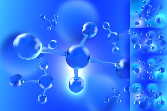 Vector 3D Molecular Structure for Design