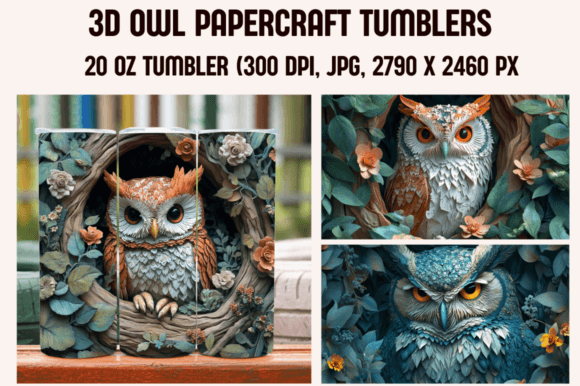 Wrap Your Tumbler in Whimsical Charm: The Magic of 3D Owl Designs